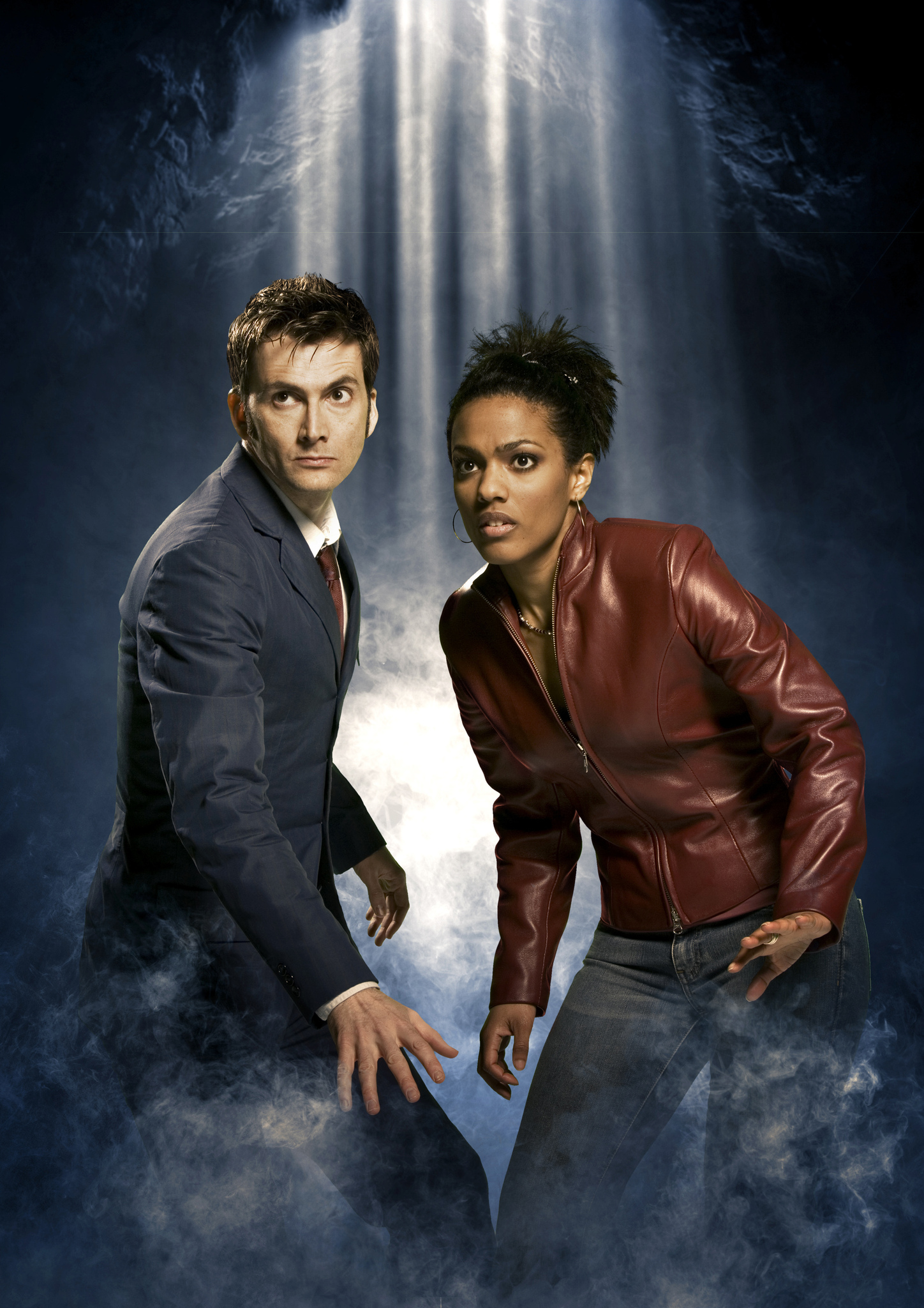 David Tennant and Freema Agyeman in Doctor Who (2005)