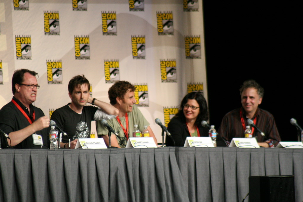 Russell T. Davies, Julie Gardner, Euros Lyn and David Tennant at event of Doctor Who (2005)