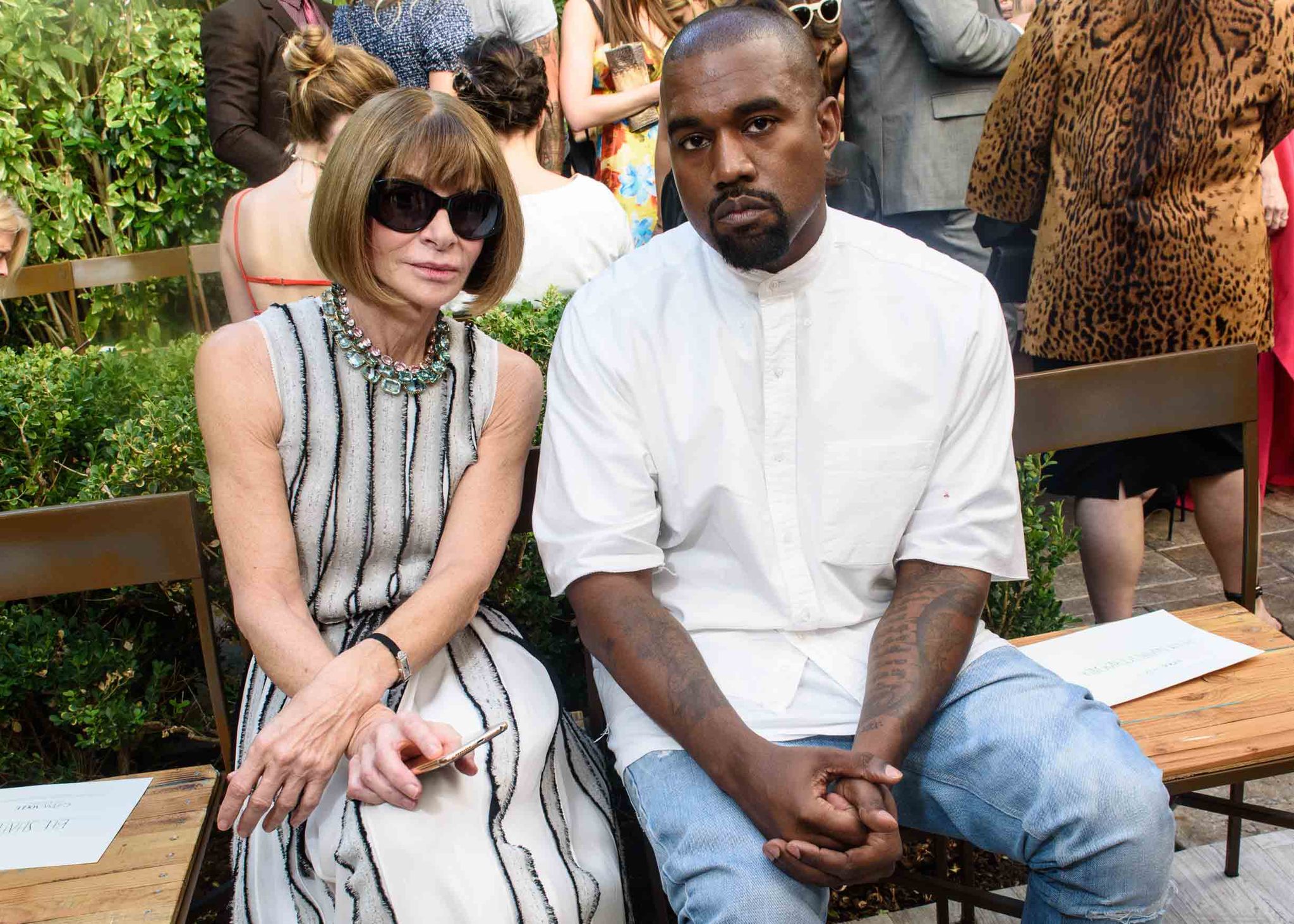 Kanye West and Anna Wintour