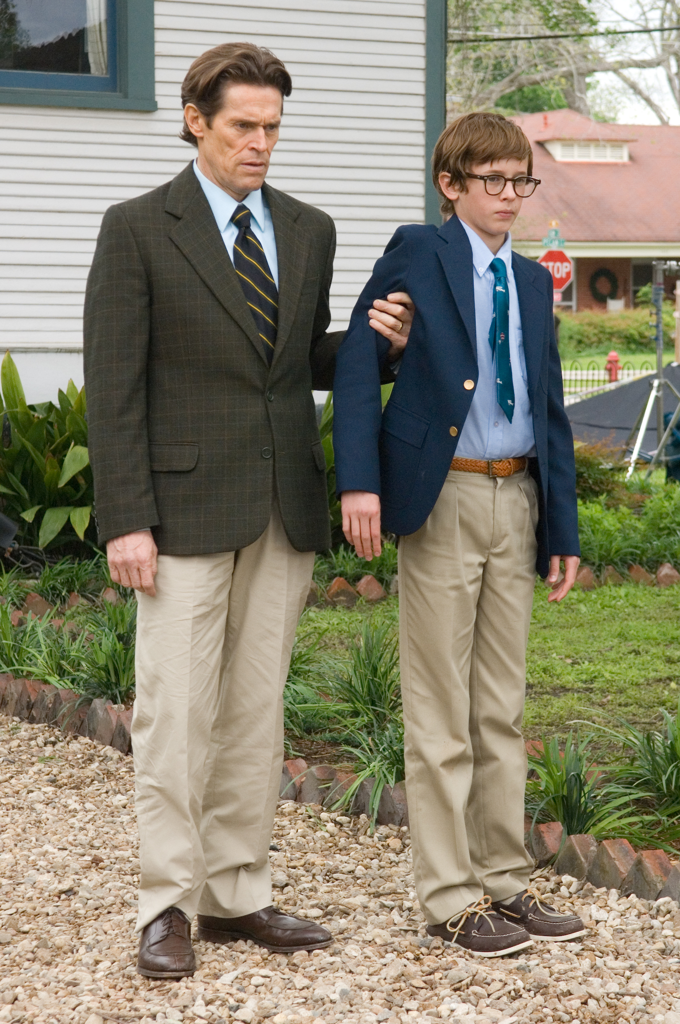 Still of Willem Dafoe and Cayden Boyd in Fireflies in the Garden (2008)