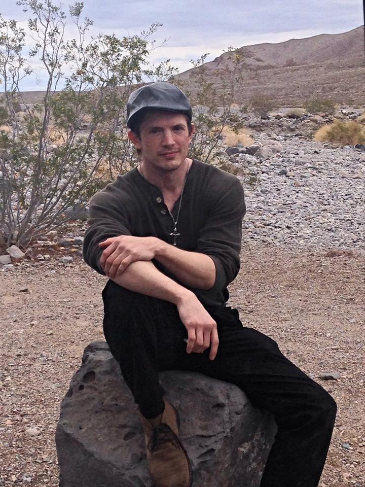 candid behind the scenes, waiting to get into make-up on THE CROSSING (in Death Valley)