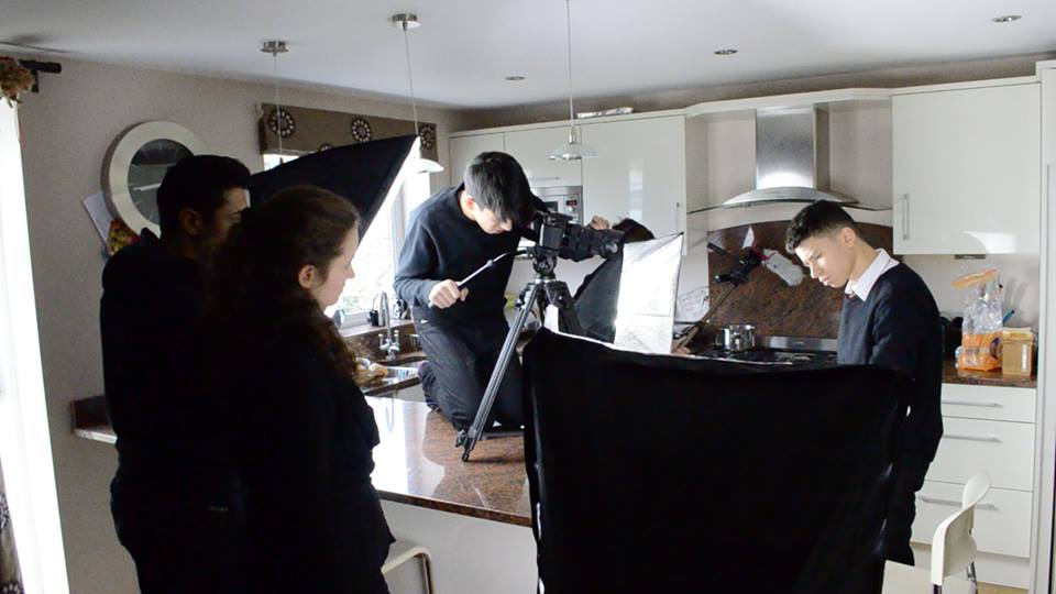 Still of AJ Sangha in production of Paradox with Luis Hindman, Jack Smith & Astrea Mira