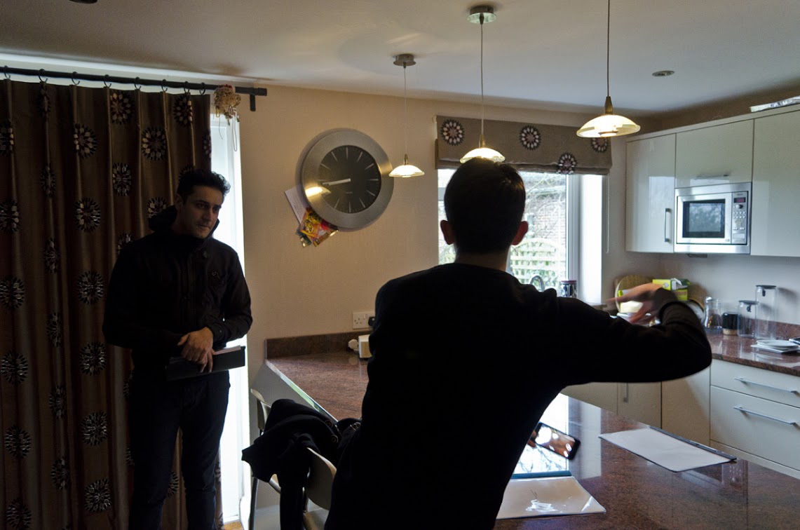 Still of AJ Sangha in production of Paradox with Luis Hindman