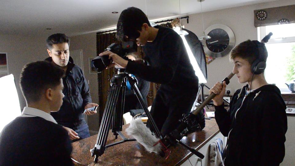 Still of AJ Sangha in production of Paradox with Luis Hindman, Jack Smith & James Kersey