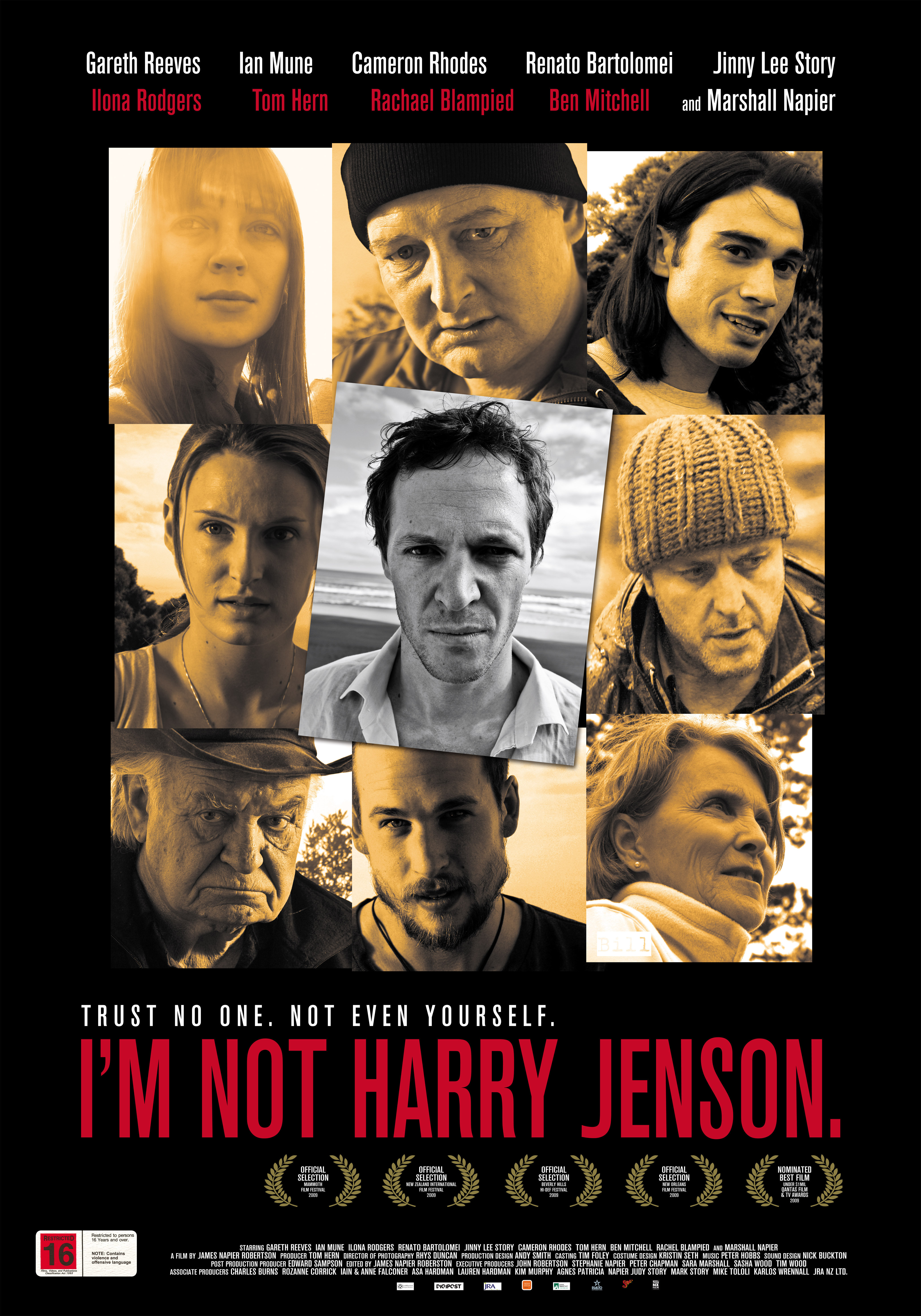 Renato Bartolomei, Michelle Langstone, Ben Mitchell, Ian Mune, Cameron Rhodes, Tom Hern, Jinny Lee Story and Gareth Reeves in I'm Not Harry Jenson. (2009)
