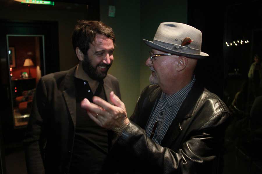 Shevy Shovlin with Award-winning photographer, journalist, and author Mr. Bonzai aka David Goggin in San Francisco, California U.S.A.