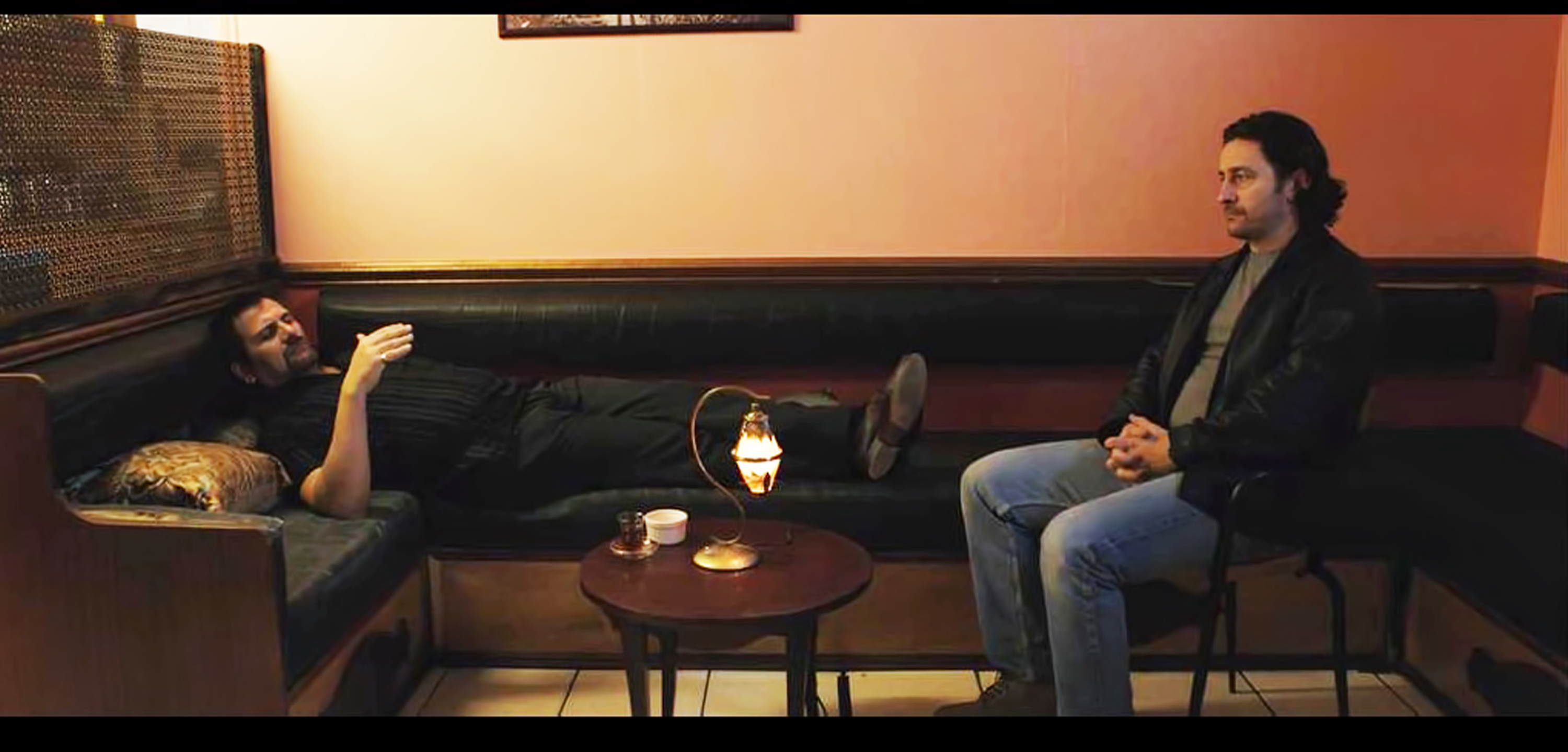 Mem Ferda as (Akif Dikman) and Peter Ferdinando as (Michael) in the Multi-Award Winning Crime Drama HYENA (2014) : Directed by Gerard Johnson