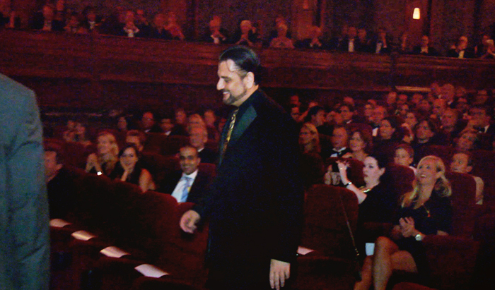 Mem's invited to the stage at the Pathe Tuschinski Theatre, Amsterdam. Premiere of The Devil's Double : September 5th 2011