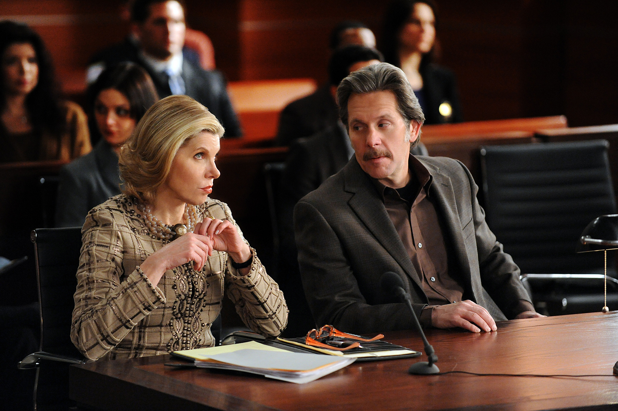 Still of Christine Baranski and Gary Cole in The Good Wife (2009)