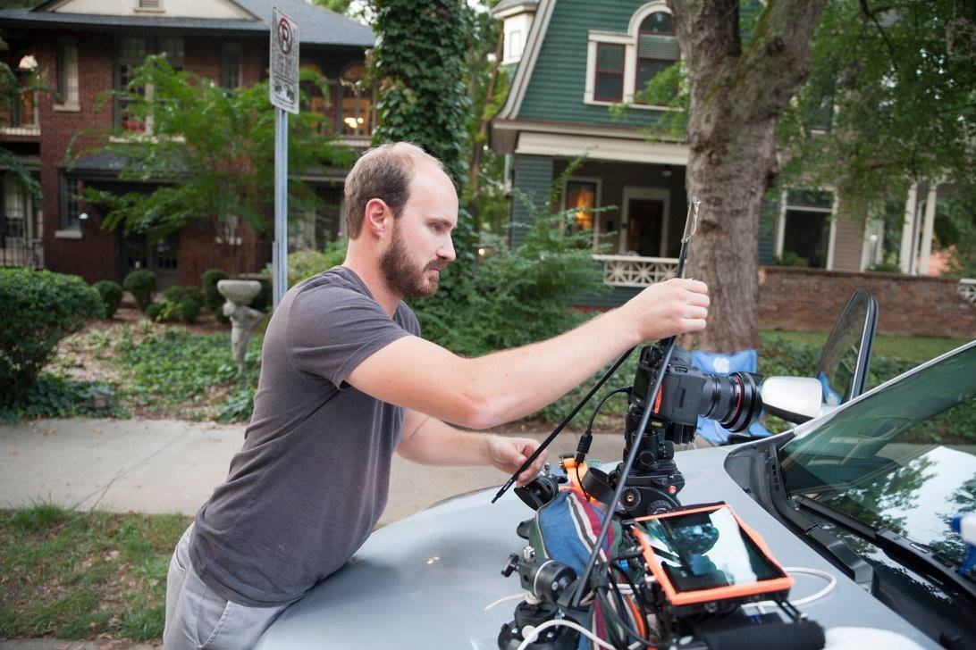 Cinematographer R.C. Walker on the set of Fare (2016).