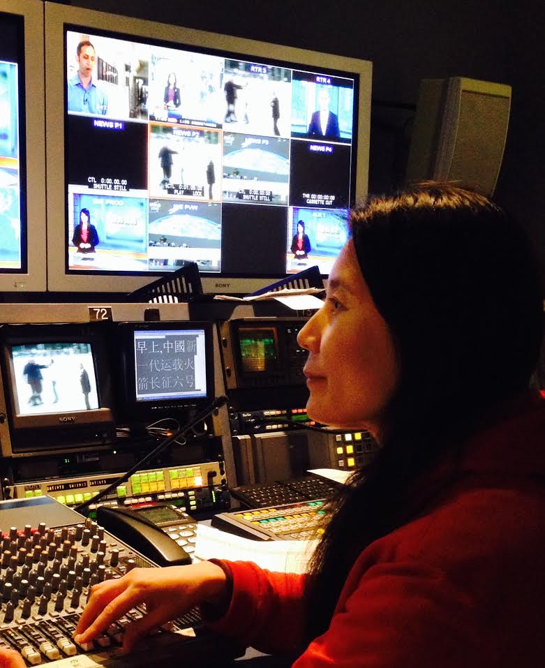 Fiona Fu works at TV Studio as produce(2015)