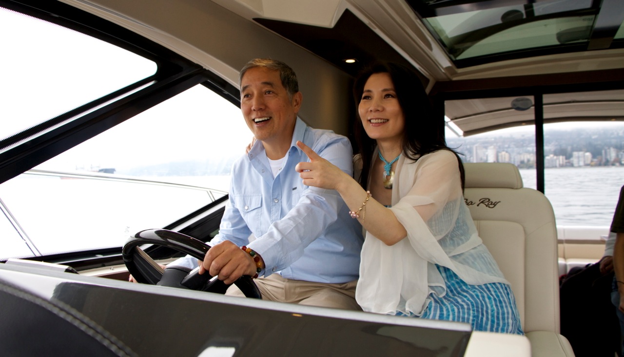 Fiona Fu - On set of the Yacht commercial (2013)