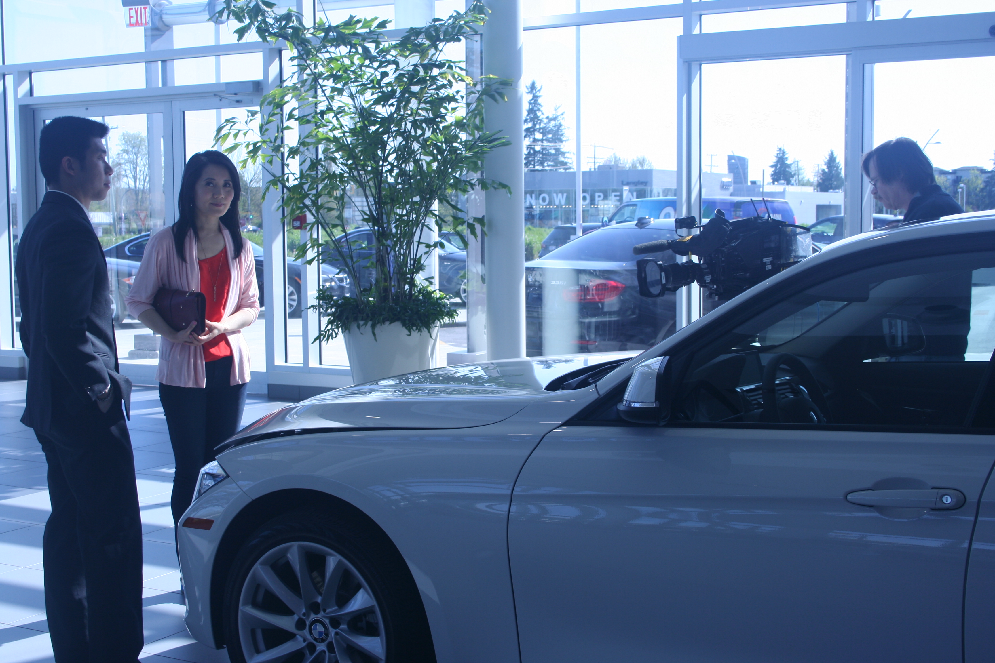 Fiona Fu - at BMW Commercial filming location (2012)