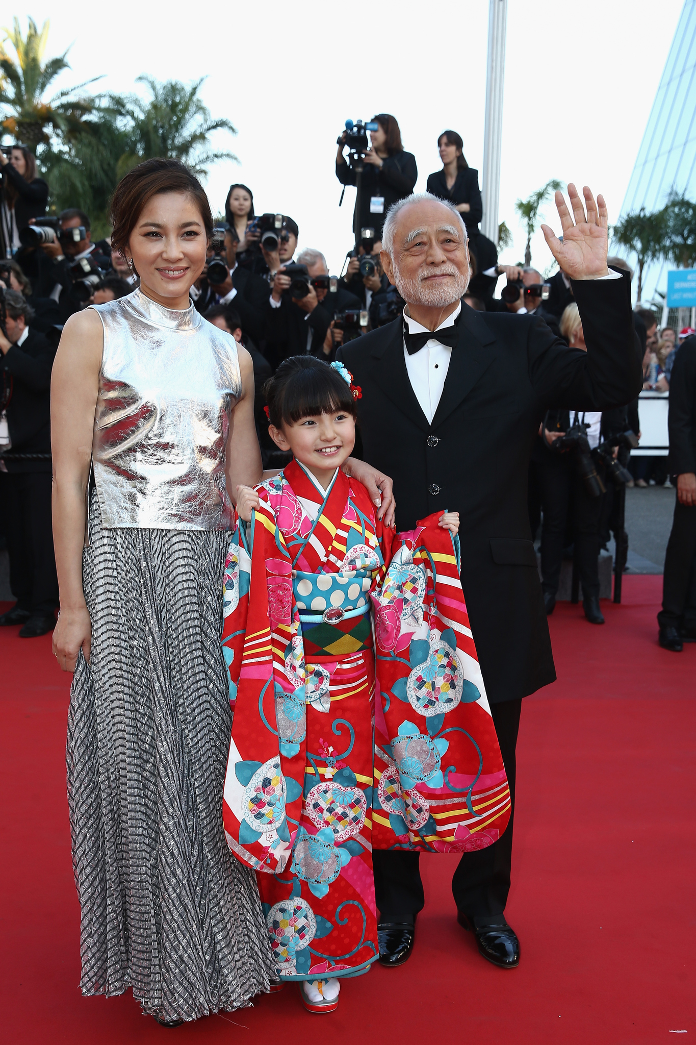 Asaka Seto, Masahiko Tsugawa and Rio Suzuki at event of Mazasis princas (2015)