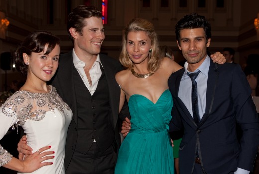 Arianwen Parkes-Lockwood with co-stars David Berry, Abby Earl and Aldo Mignone at the Channel 7 media launch of A Place to Call Home, 2013.