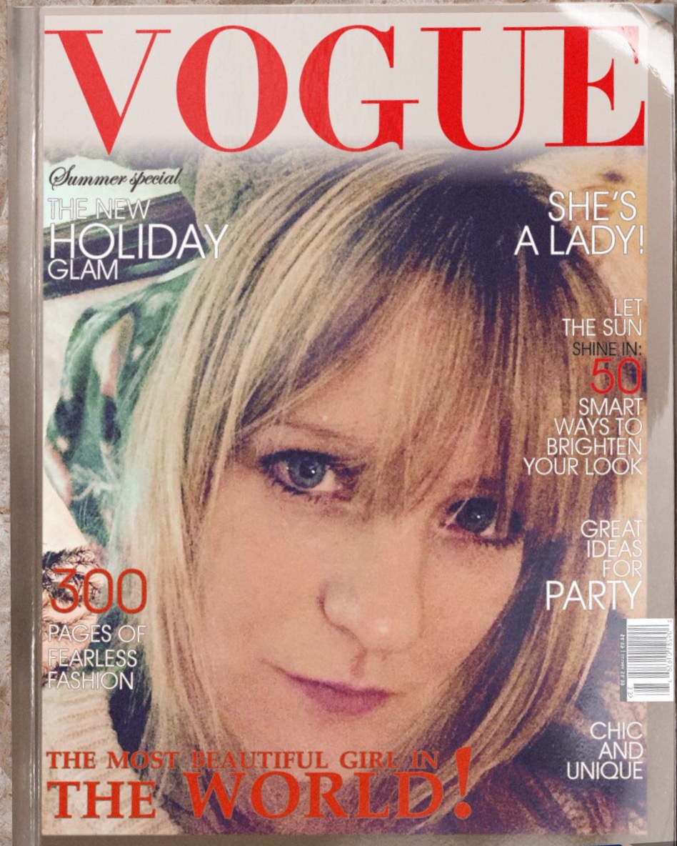 To show how I look on a front cover of a magazine