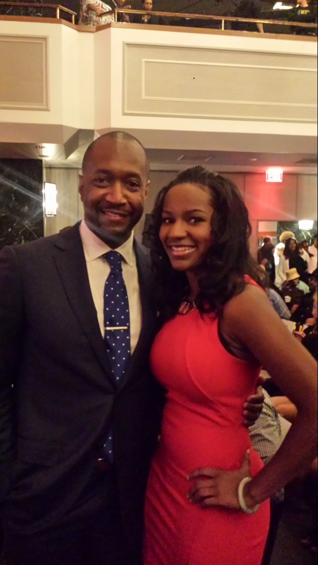 Brittney A. Thomas and founder of ABFF Jeff Friday (2015)