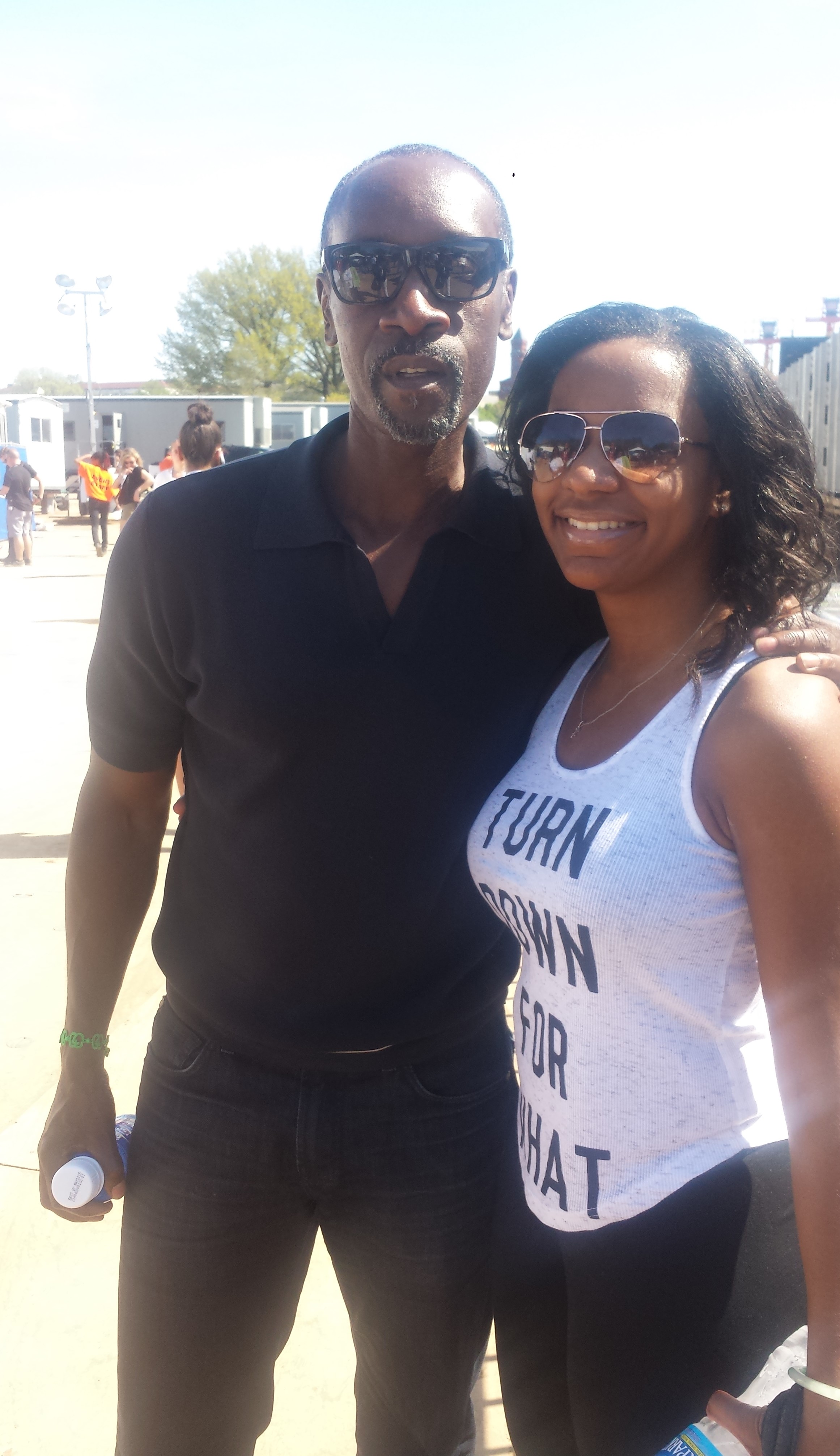 Don Cheadle and Brittney A. Thomas at The Global Citizen Earth Day Festival (2015)