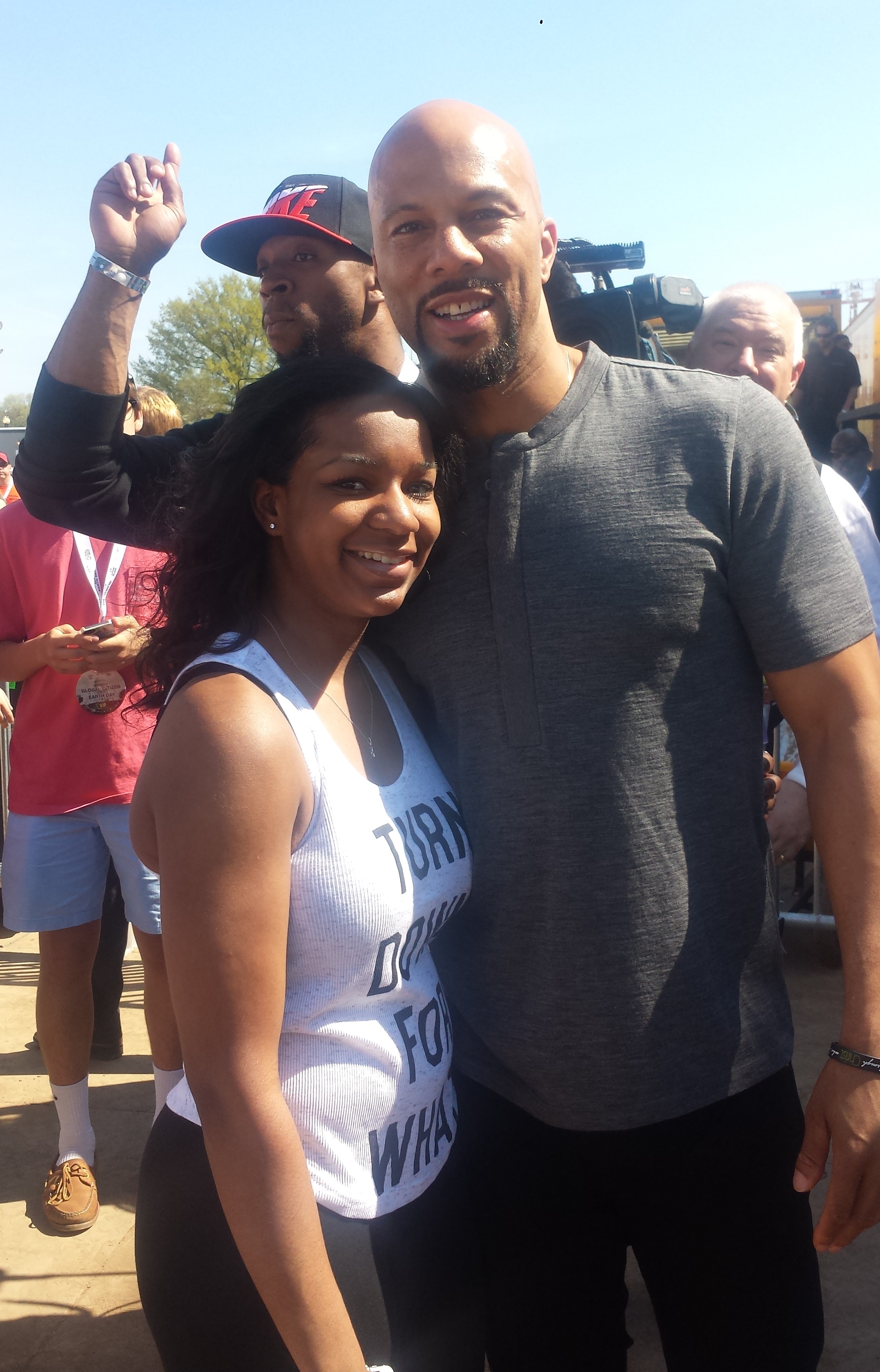 Common and Brittney A. Thomas at The Global Citizen Earth Day Festival (2015)
