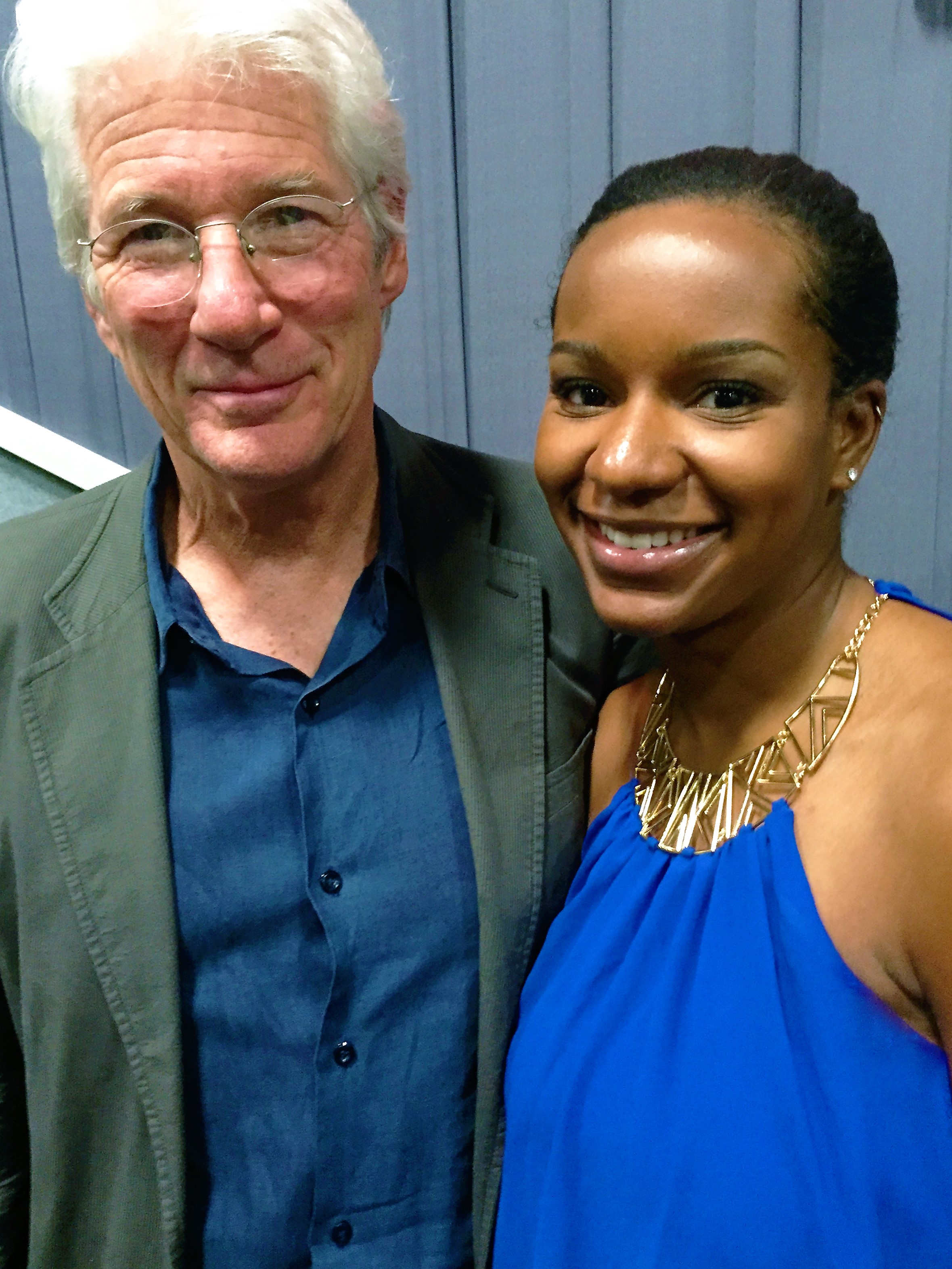 Richard Gere and Brittney A. Thomas at Time Out of Mind movie screening (2015)