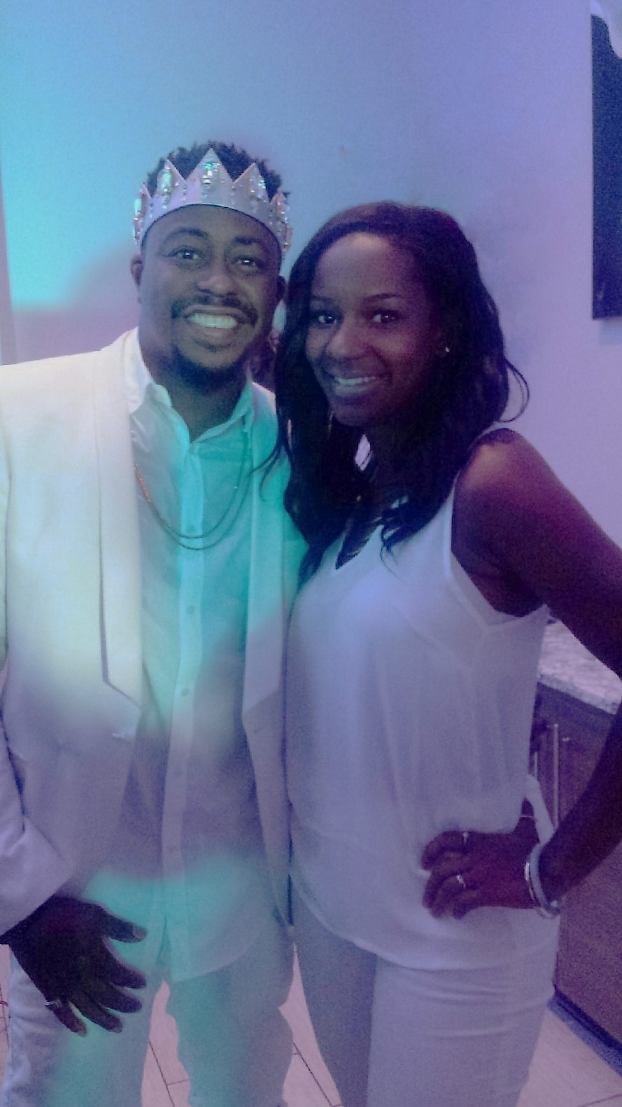 Singer Raheem DeVaughn and Brittney A. Thomas at event of SoBe White Party (2015)
