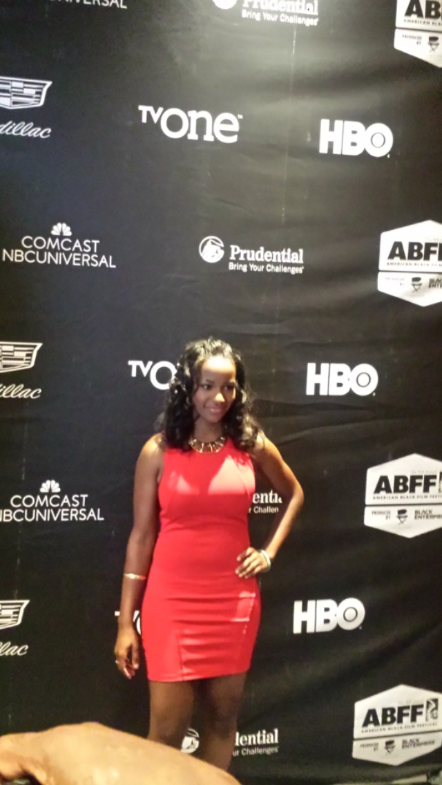 Brittney A. Thomas on the Red Carpet at the American Black Film Festival (2015)