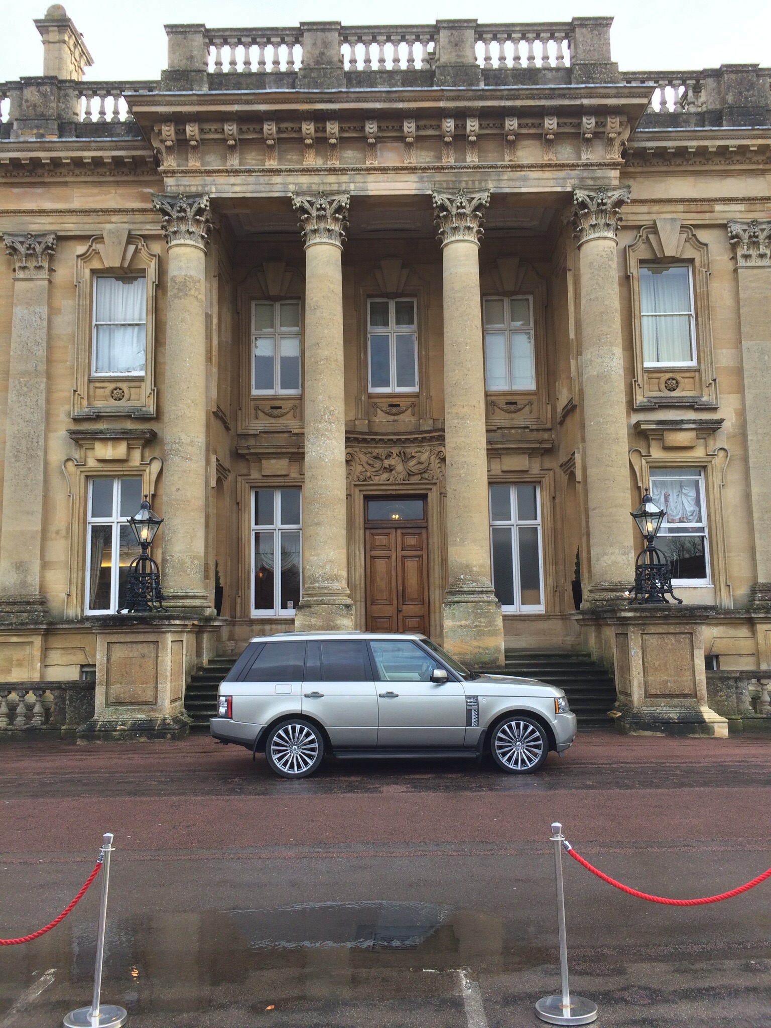 Pam looking the part at hotel near Blenheim Palace