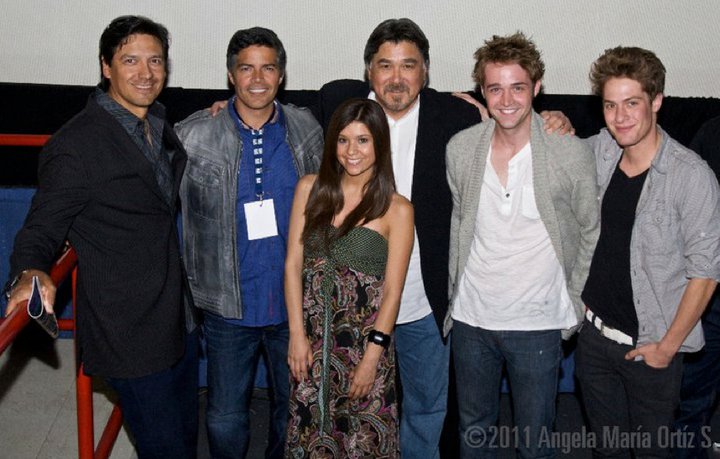 With Esai Morales and director/writer Dennis Leoni.