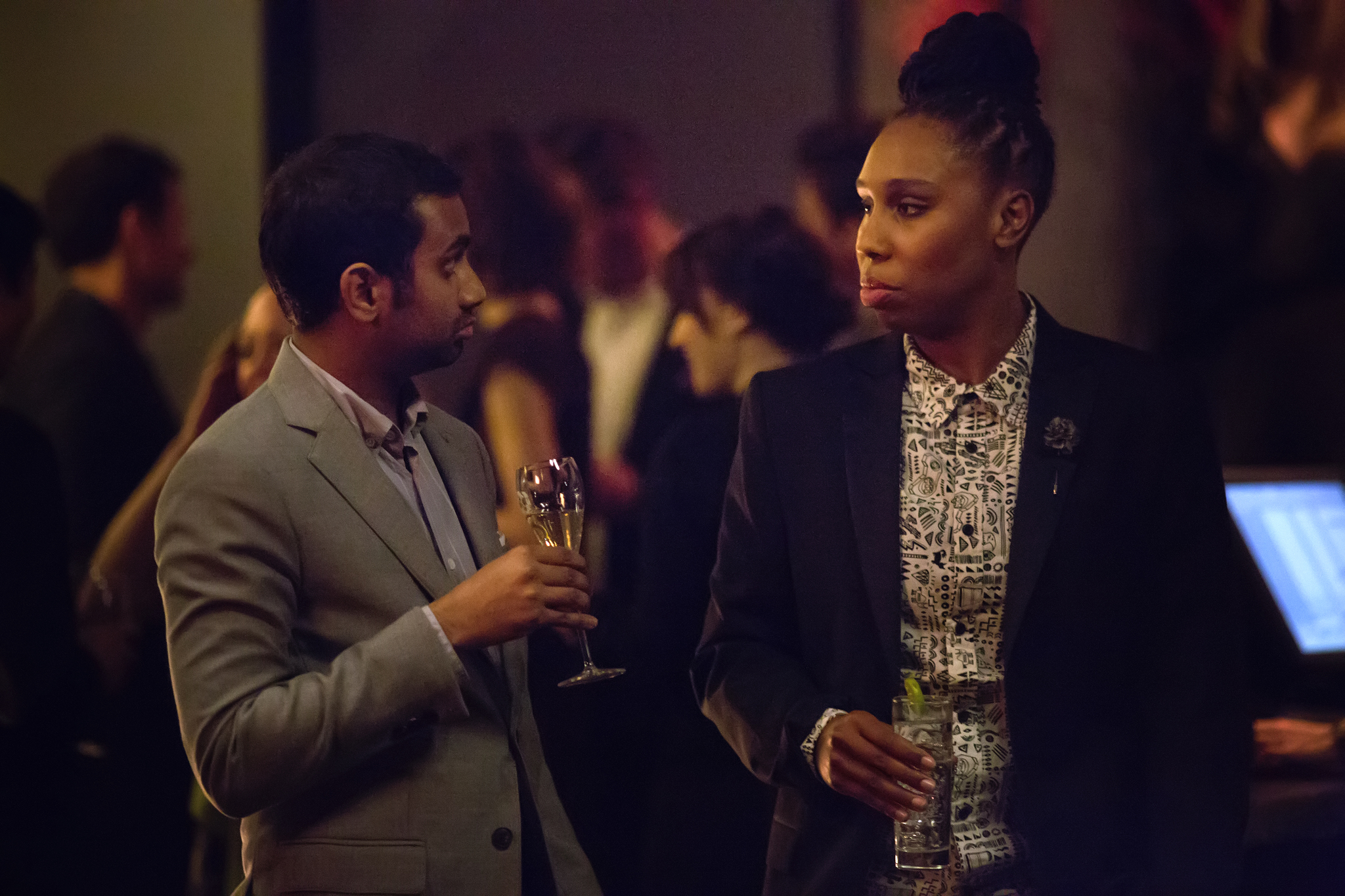 Still of Aziz Ansari and Lena Waithe in Master of None (2015)