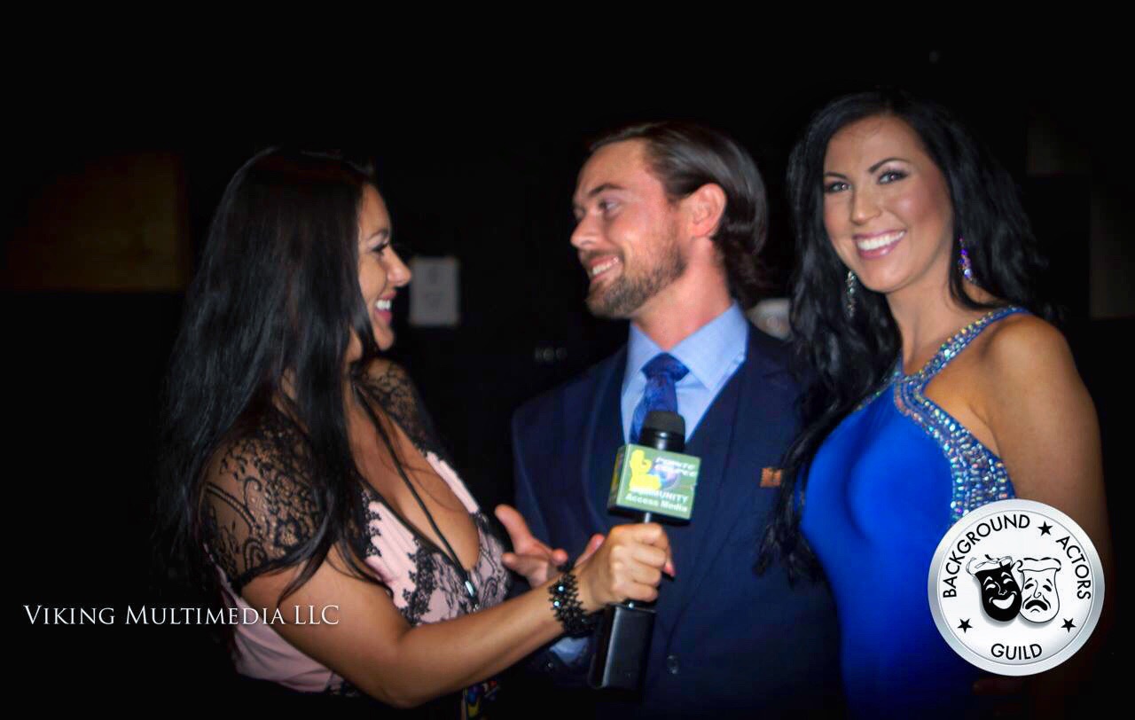My Beautiful Wife and I being interviewed at the BAG Awards for my 