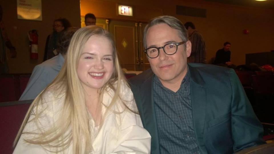 With Mathew Broderick on the set of Tv Series Louie.