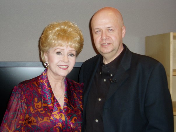 GARTH AND DEBBIE REYNOLDS AFTER INTERVIEW AT CNN STUDIOS FOR 