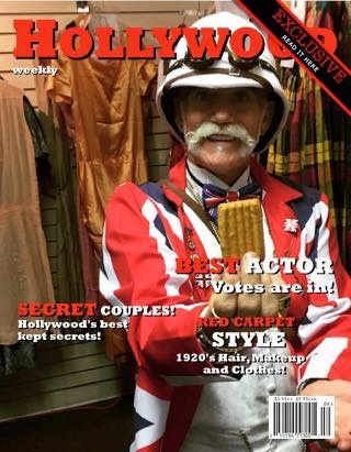 Doc Phineas on cover of Hollywood Magazine filming 