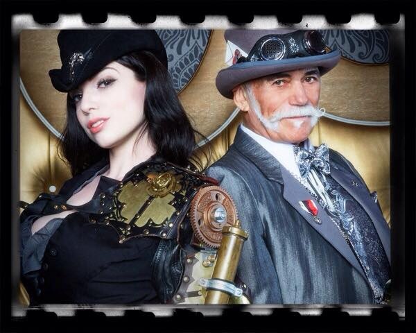 Doc Phineas with Sarah Hunter, world Icons of the Steampunk Movement for 