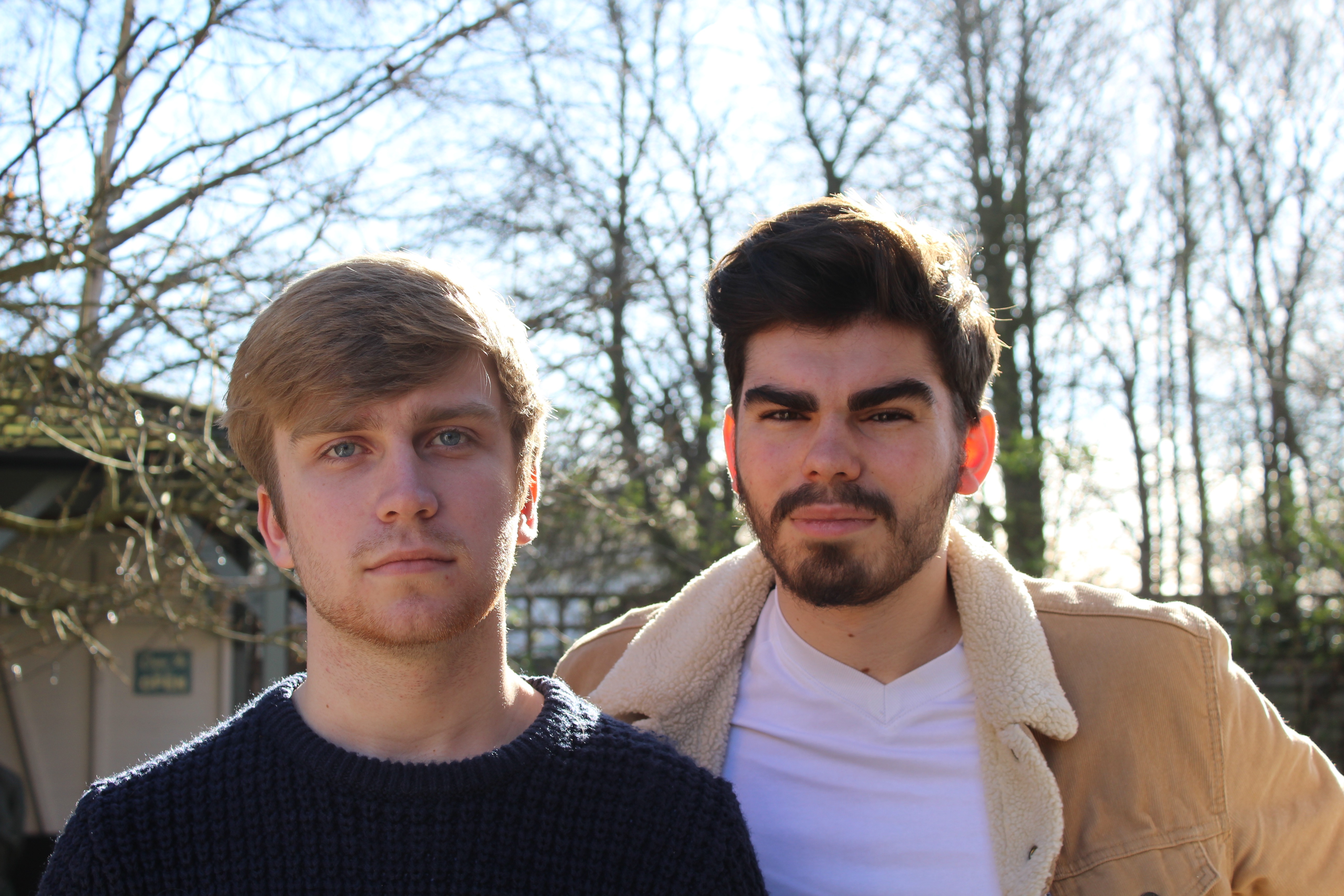 Connor with his brother Bailey, who work together as The Kent Brothers, writing and directing short films.