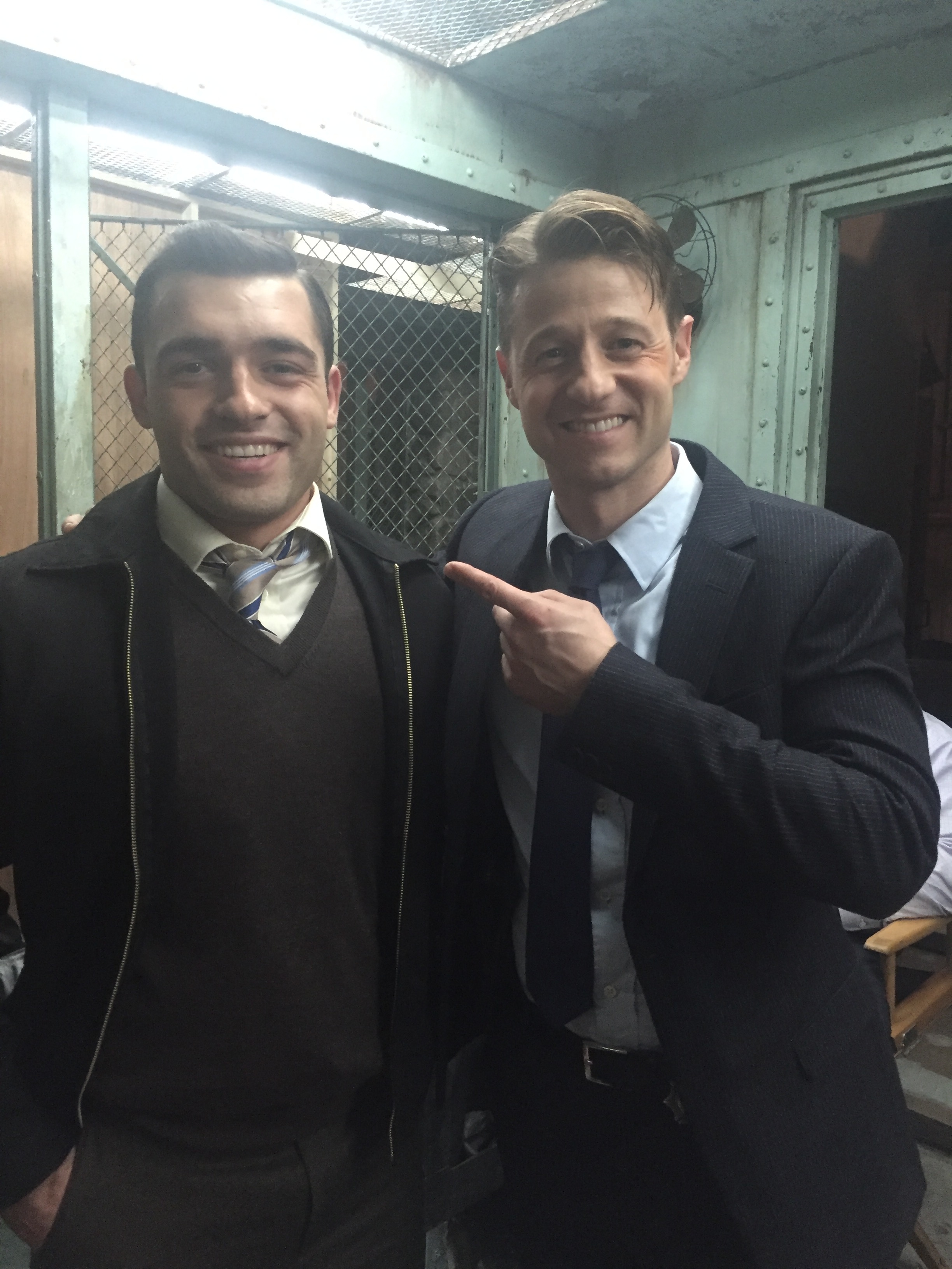 on set of Gotham with the talented Ben mckenzie