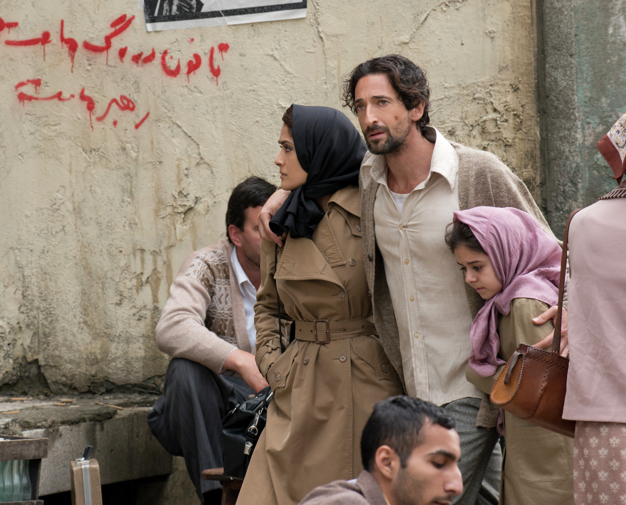 Still of Salma Hayek and Adrien Brody in Septembers of Shiraz (2015)