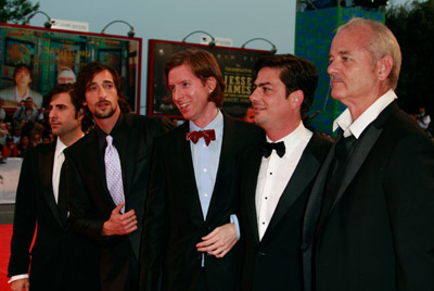 Bill Murray, Adrien Brody, Jason Schwartzman, Wes Anderson and Roman Coppola at event of The Darjeeling Limited (2007)