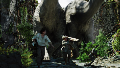 Still of Adrien Brody and Jack Black in King Kong (2005)