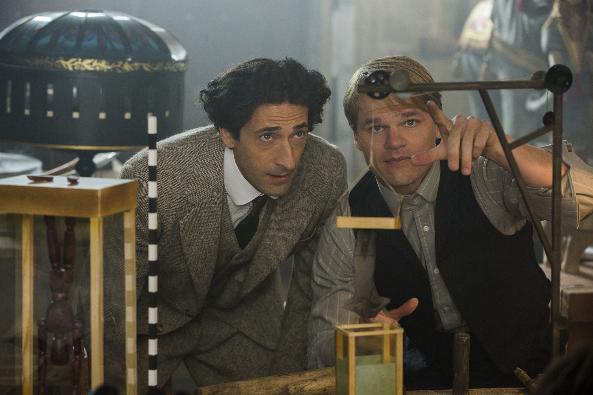 Still of Adrien Brody and Evan Jones in Houdini (2014)