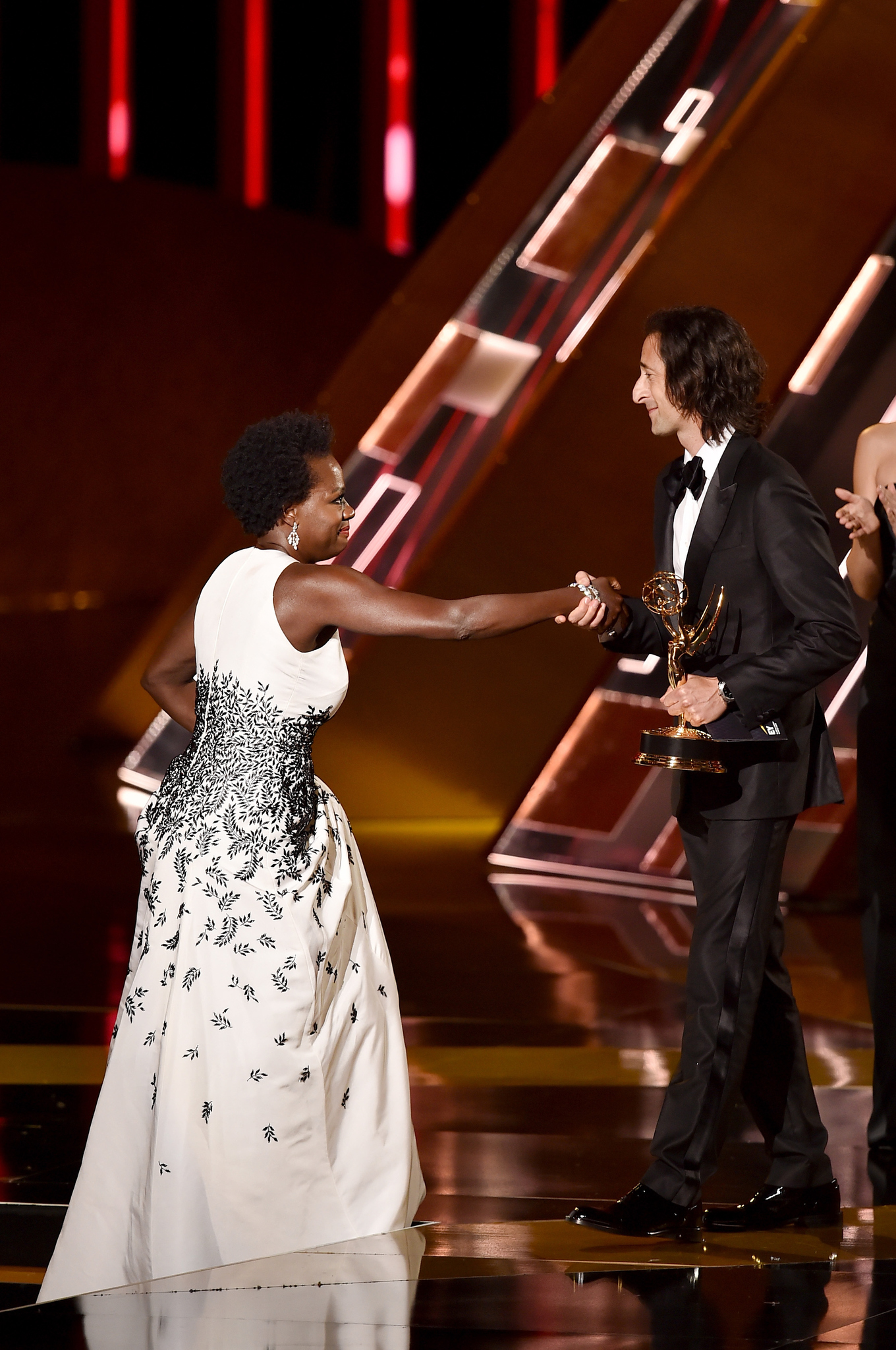 Adrien Brody and Viola Davis at event of The 67th Primetime Emmy Awards (2015)