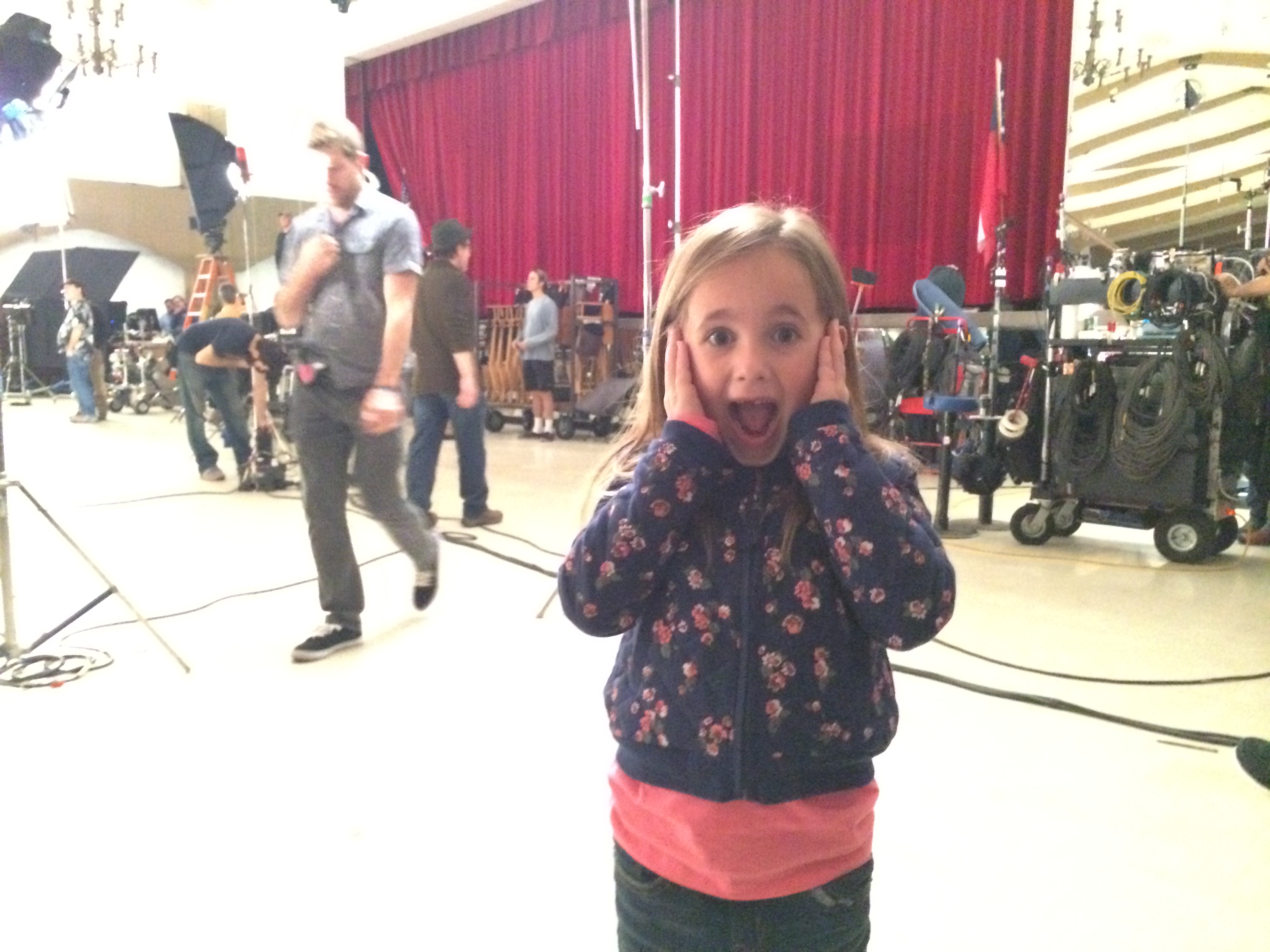 Skylar on the set of Sony Pictures, 