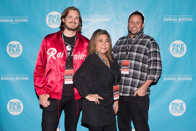 Marq Evans with Marco Collins and Michelle Quisenberry at the Milwaukee Film Festival