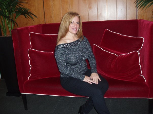 Posing on my red chair.