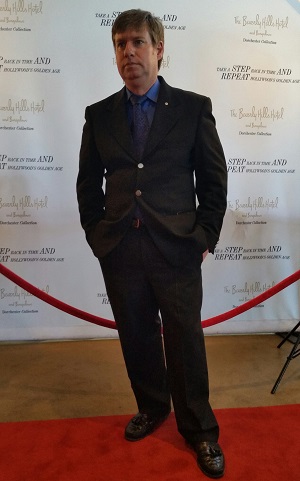 Here is a photo of me on the red carpet at the Beverly Hills Hotel last April. I was in town for Star Wars celebration. I was wearing a Bernini suit from Bernini I bought at the Bernini store in Las Vegas .