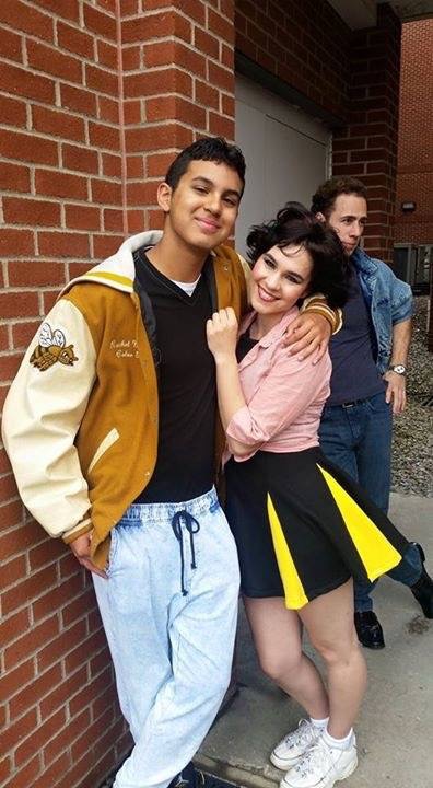 Katie Pavao on the set of Providence (2016), with onset boyfriend, Elias Jo'el.