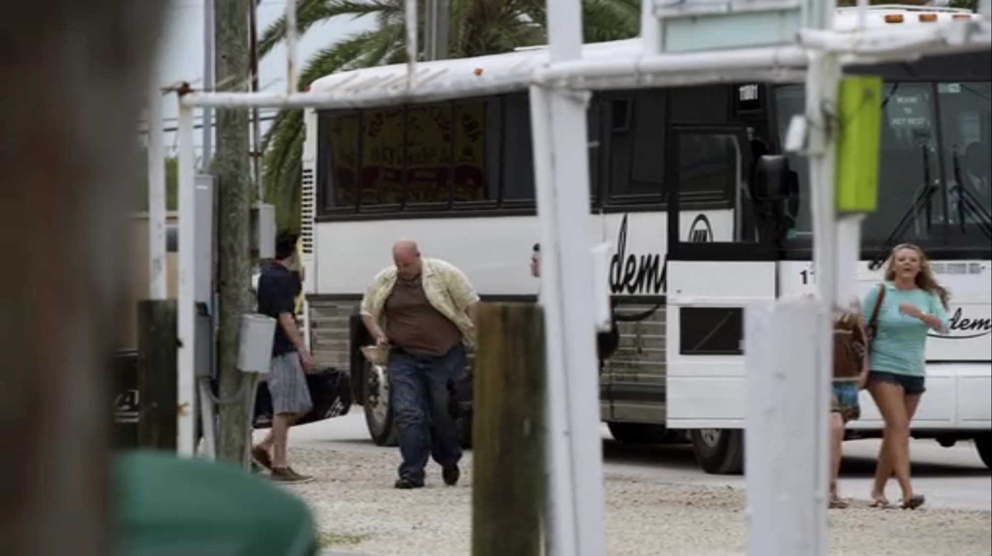 Heavy Man off the bus on Bloodline featured extra.
