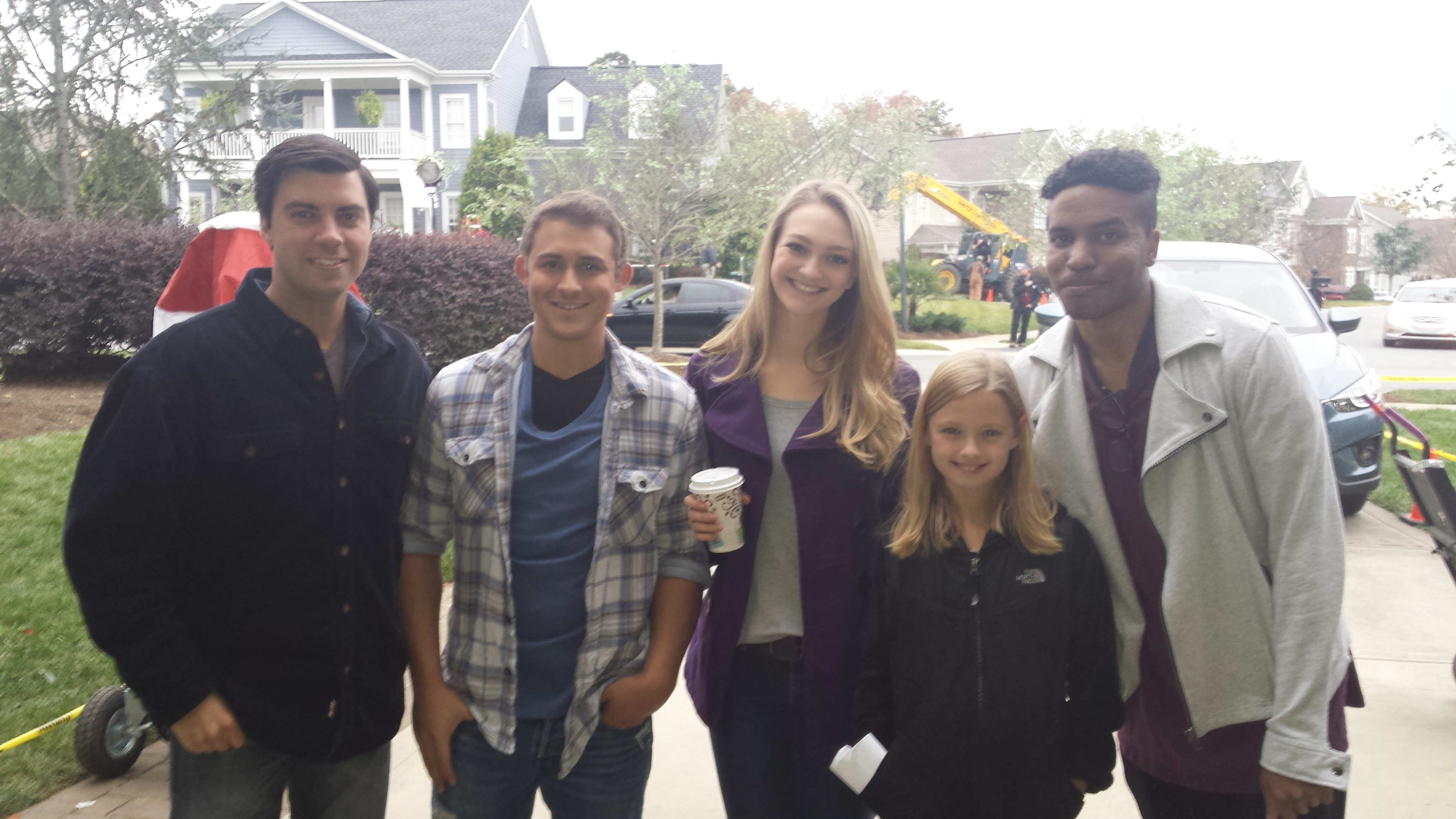 On set of Paper Towns with Team 2