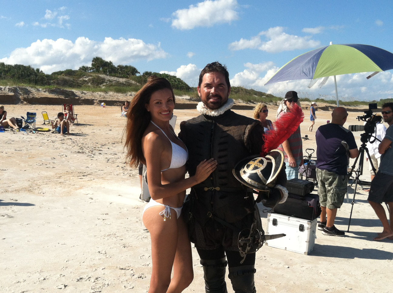 With Rosy Boix G on the set of EL CONQUISTADOR