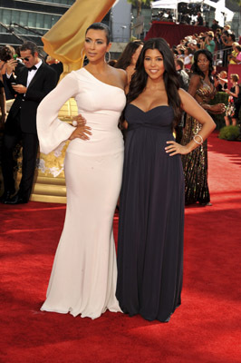 Kourtney Kardashian and Kim Kardashian West at event of The 61st Primetime Emmy Awards (2009)